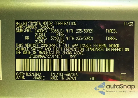 2024 Lexus Rx 350 Premium Plus from USA, damaged, VIN JTJCHMAA7R2016151